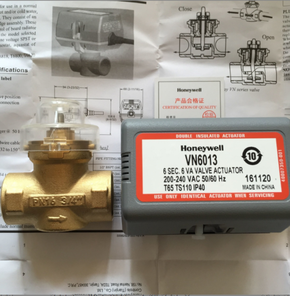 Honeywell電動(dòng)二通閥 霍尼韋爾風(fēng)機(jī)盤(pán)管電動(dòng)二通閥 VN6013電動(dòng)閥